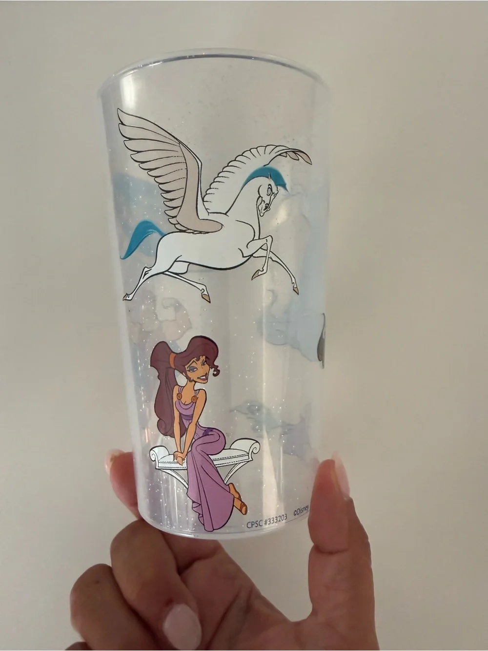 Rundisney 2026 Disney Virtual Race Hercules Clear Plastic Cup
